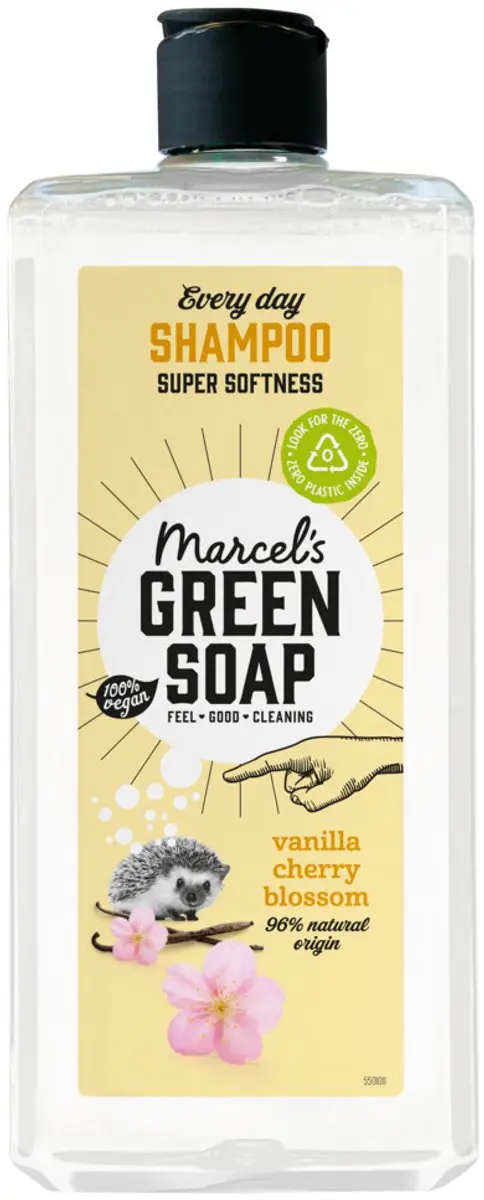 Marcel's Green Soap Every Day Shampoo Vanilla & Cherry Blossom 300ml - 25 Stuks