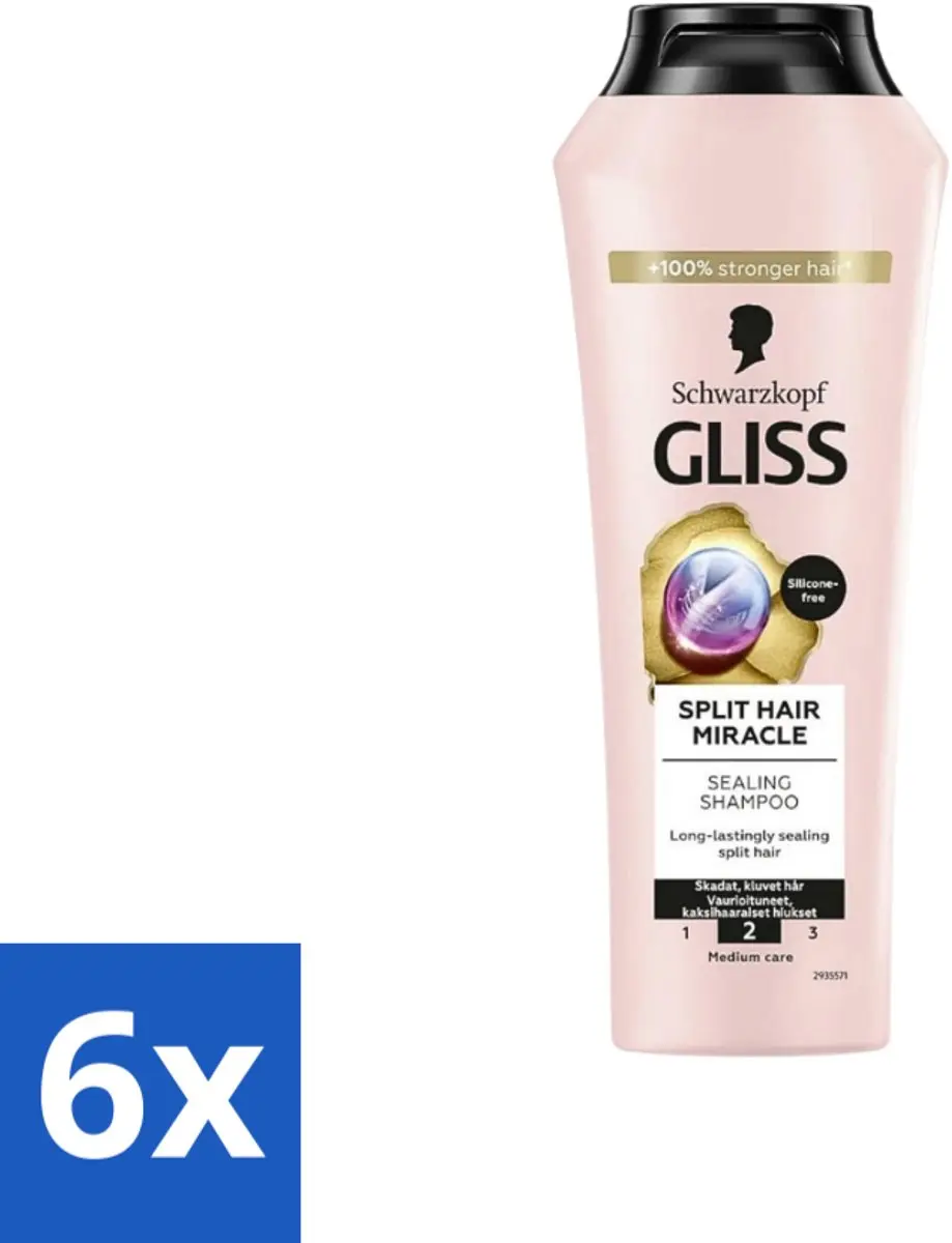 Gliss Kur Split Hair Miracle Shampoo 2400ml (6x400ml)