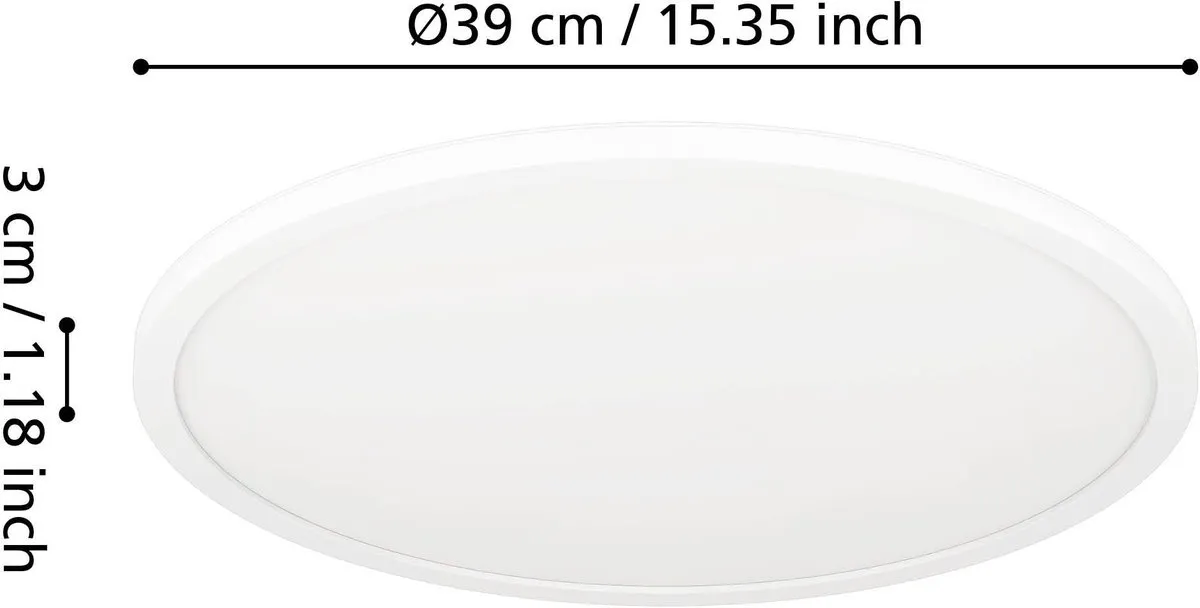Eglo Minerario Plafondlamp LED Ø39cm - Wit