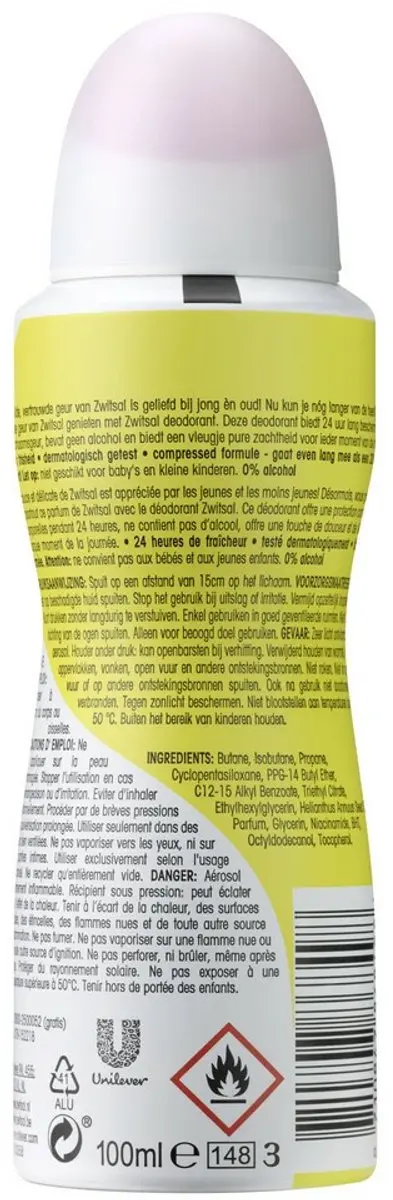 Zwitsal Deodorant Original 100ml - 3 Stuks