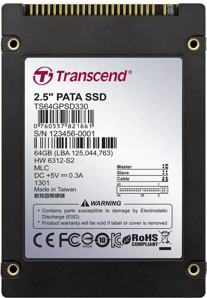 Transcend TS64GPSD330 IDE SSD 64GB - 2.5 inch