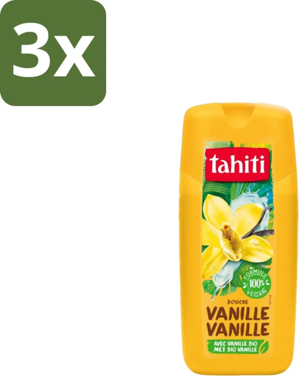 Tahiti Douchegel Vanille 300ml - 3 Stuks