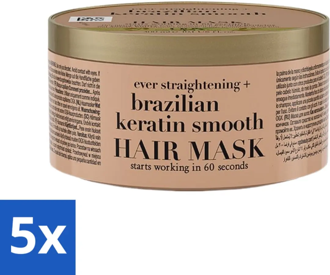 OGX Brazilian Keratin Smooth Haarmasker 300ml - 20 Stuks