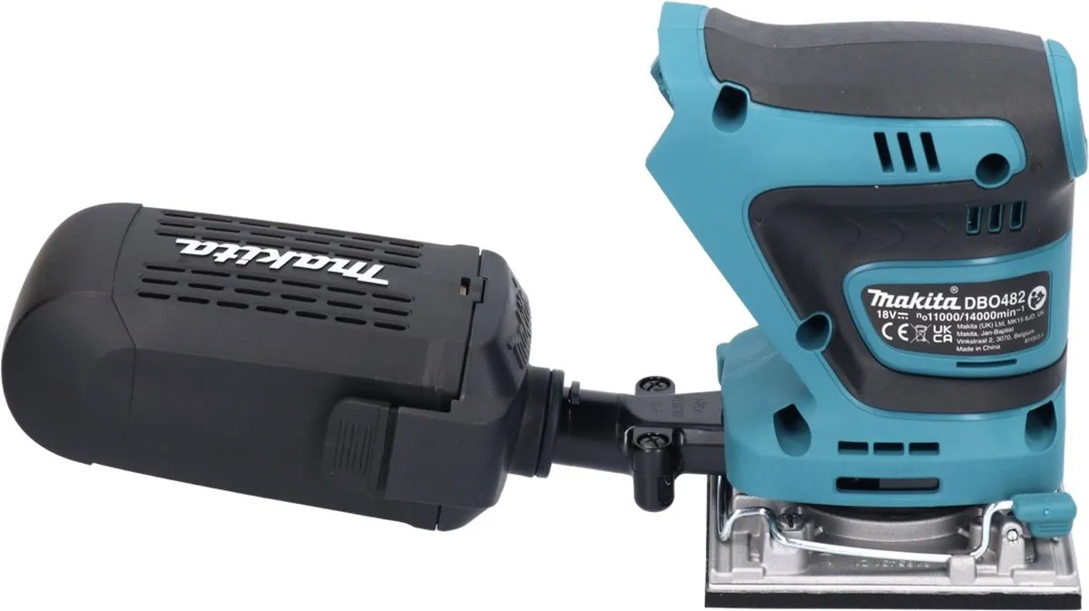 Makita DBO 482 RT Vlakschuurmachine 18V - 112x102mm - 2x 5.0Ah Accu + Lader