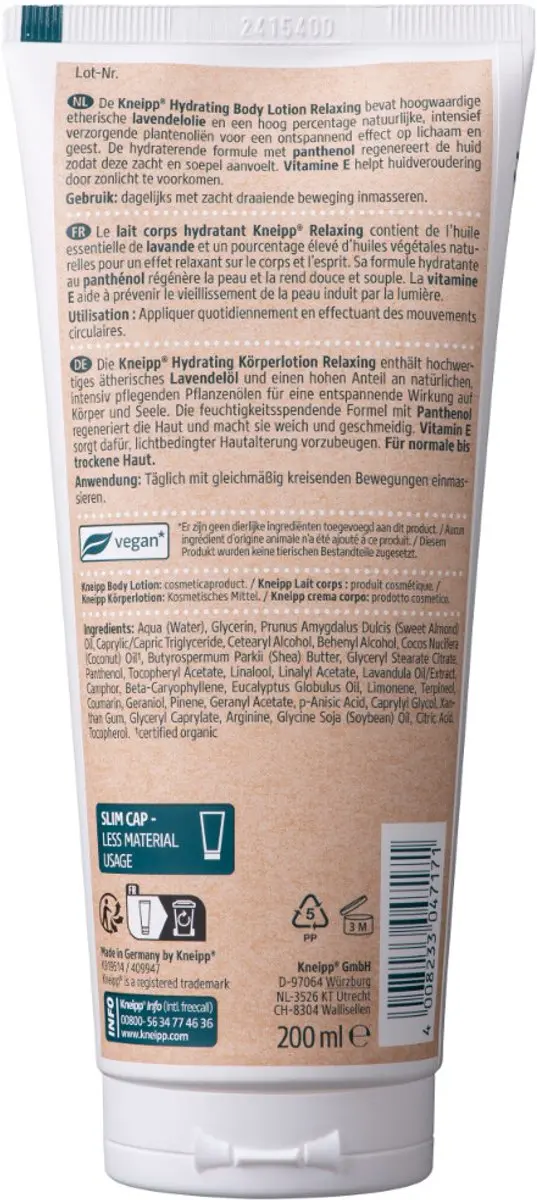 Kneipp Relaxing Bodylotion Lavendel 400ml - 2 Stuks