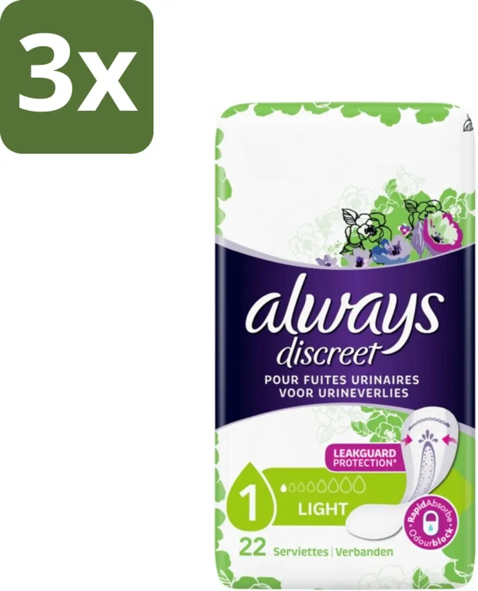 Always Discreet Maandverband Lichte Bescherming