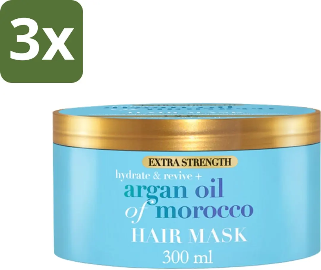 OGX Argan Oil of Morocco Haarmasker 300ml - 3 Stuks