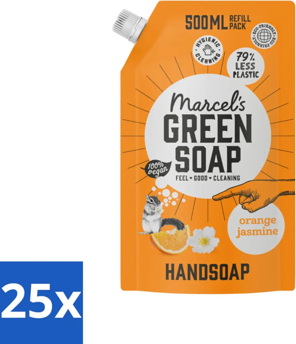Marcel's Green Soap Handzeep Navulling Sinaasappel & Jasmijn 500ml