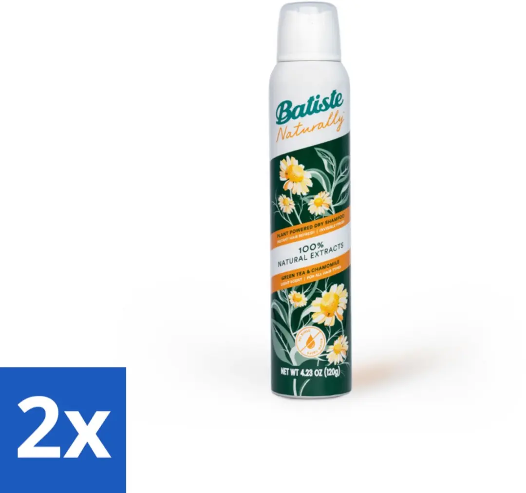 Batiste Naturally Green Tea & Chamomile Droogshampoo 400ml