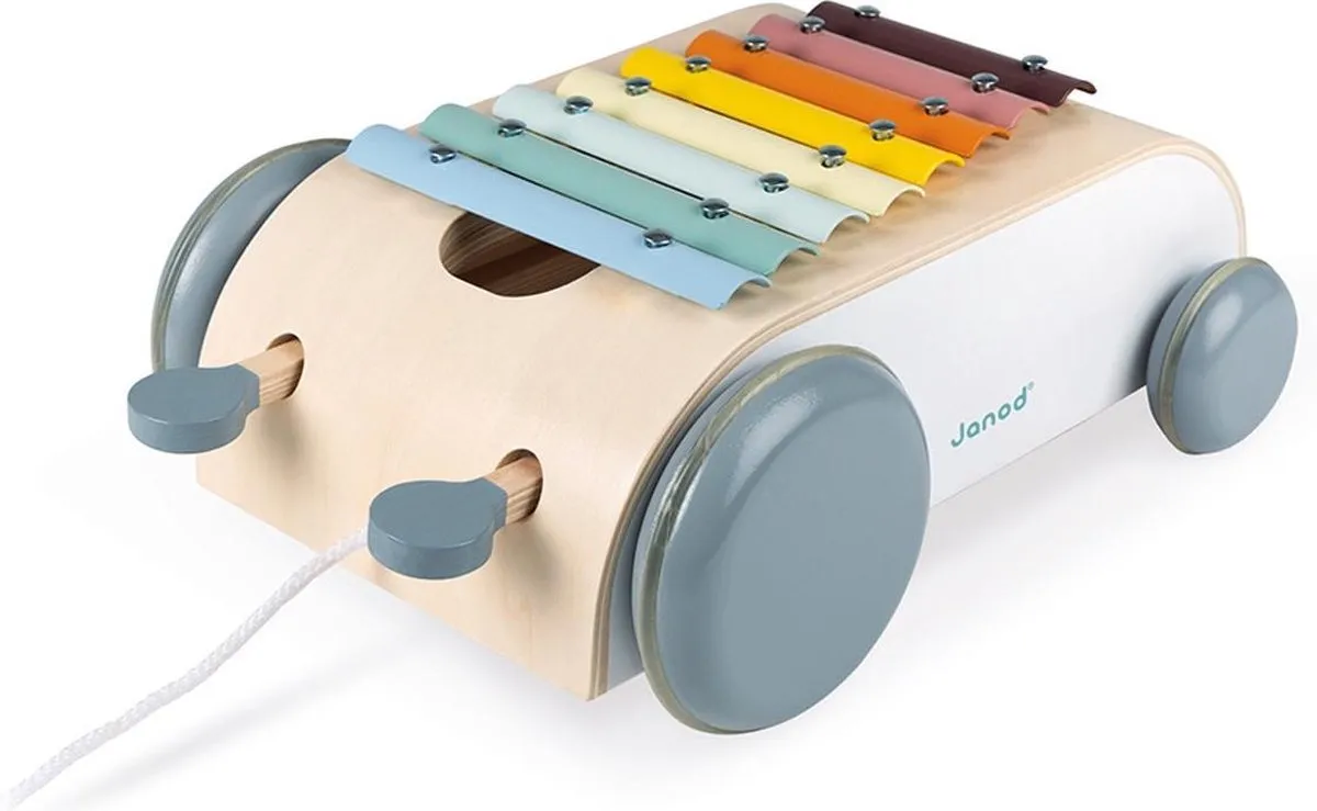 Janod Sweet Cocoon Xylofoon Op Wielen - 2-in-1 Speelgoed Multi