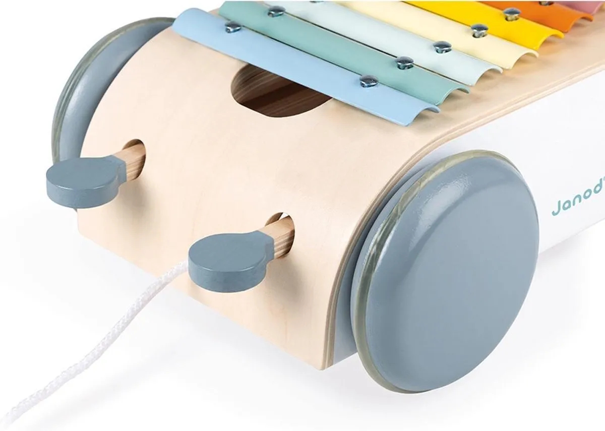 Janod Sweet Cocoon Xylofoon Op Wielen - 2-in-1 Speelgoed Multi - afbeelding 6 van 6