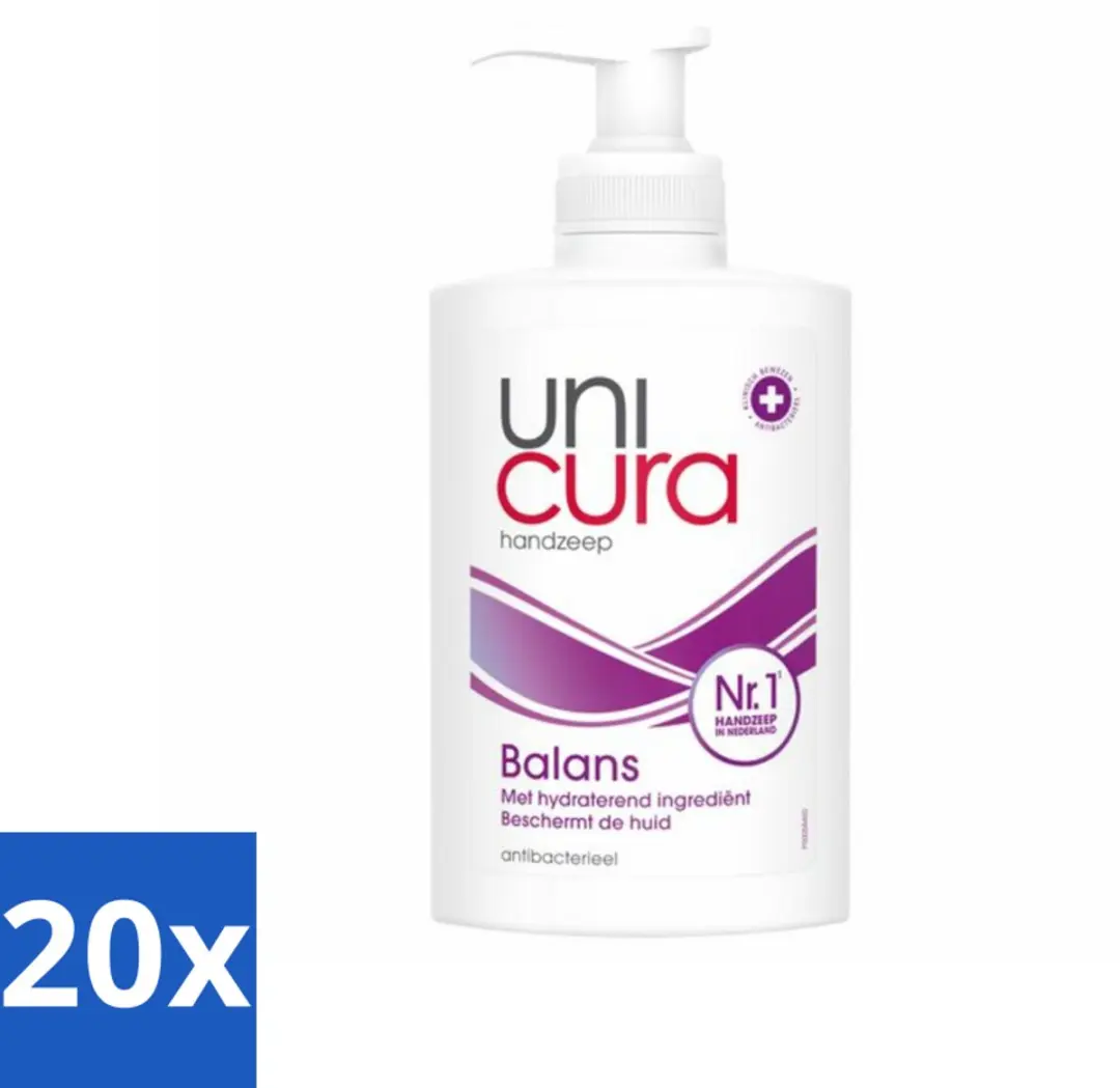 Unicura Vloeibare Handzeep Anti Bacterieel Balans 250ml - 20 Stuks