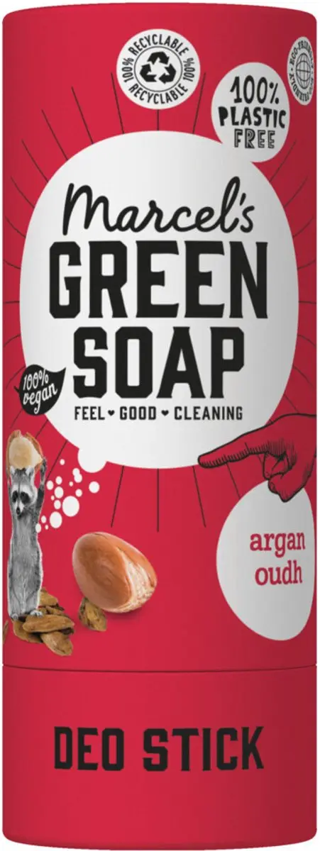 Marcel's Green Soap Deodorant Stick Argan & Oudh 40g - 25 Stuks