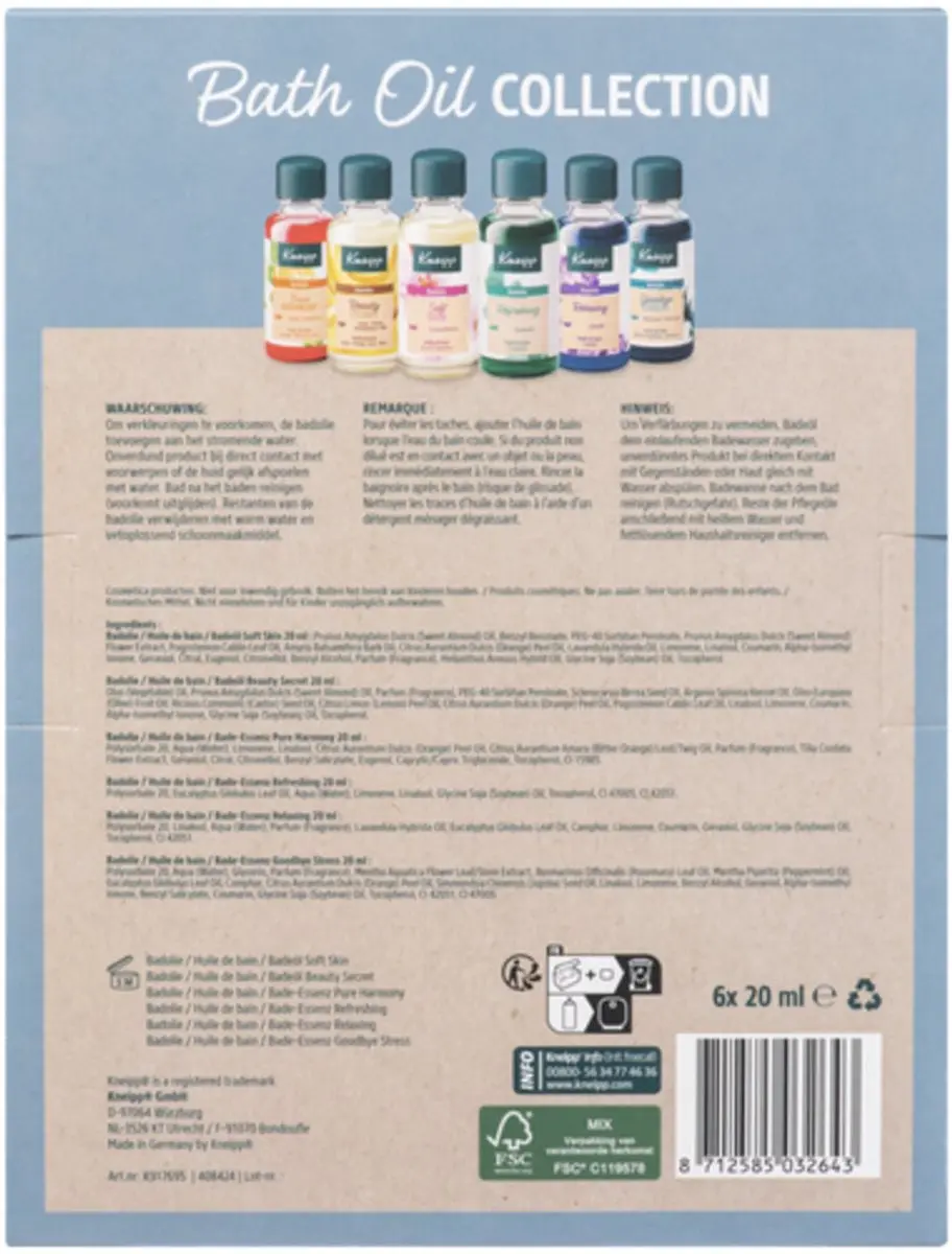 Kneipp Geschenkset Badolie - 5 Stuks
