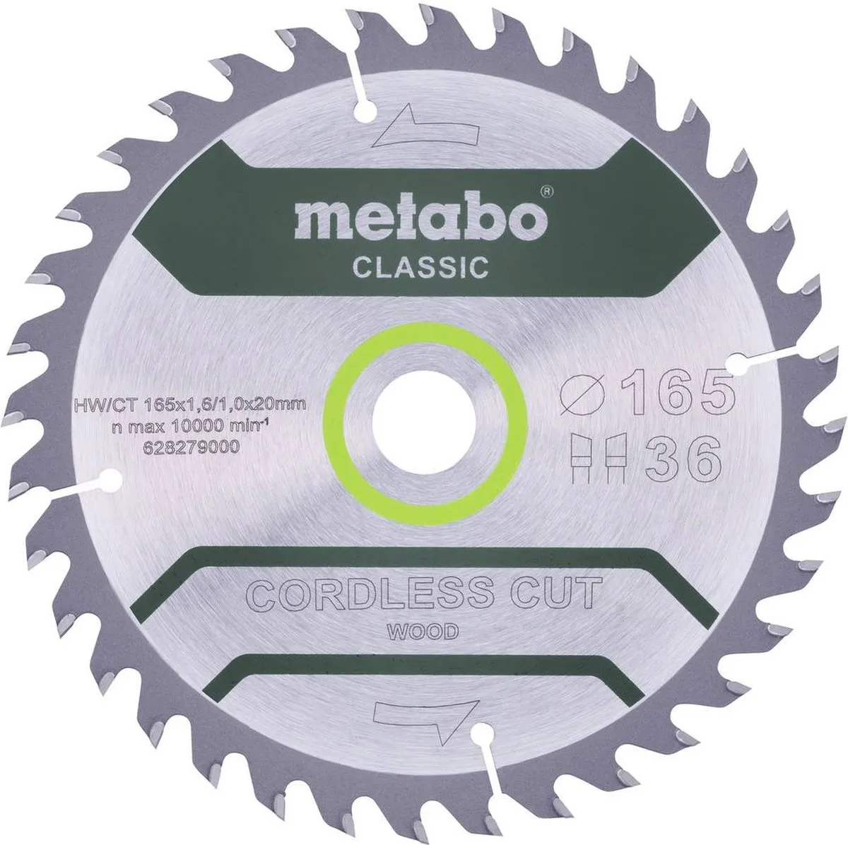 Metabo HW/CT Cirkelzaagblad 165x20mm 36T