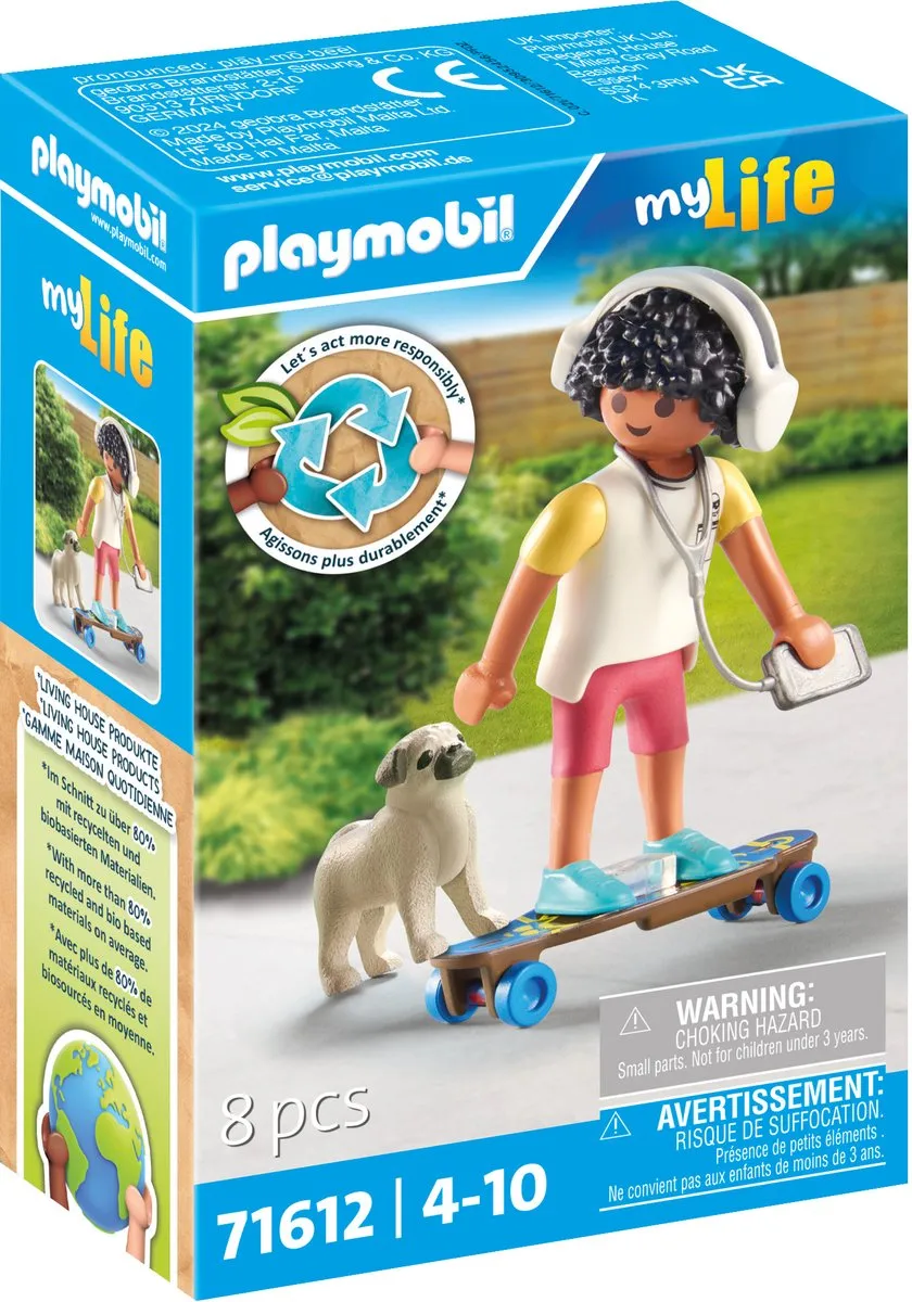Playmobil My Life Jongen met Hond 71612 - Multicolor