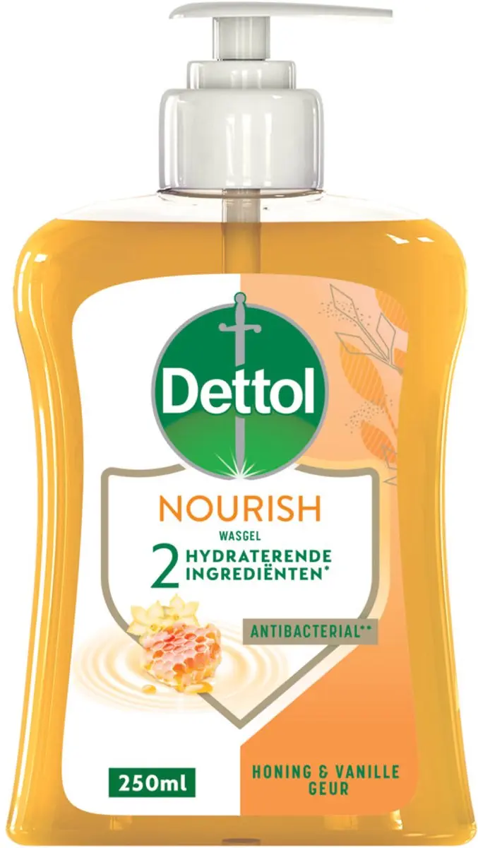 Dettol Nourish Honing & Vanille Handzeep 250ml - 24 Stuks