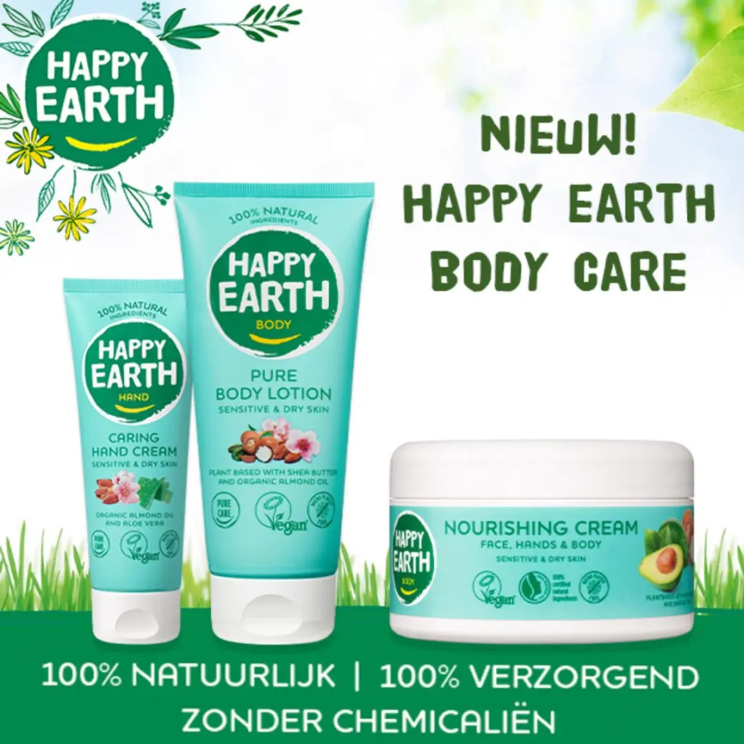 Happy Earth Bodylotion 200ml - 24 Stuks