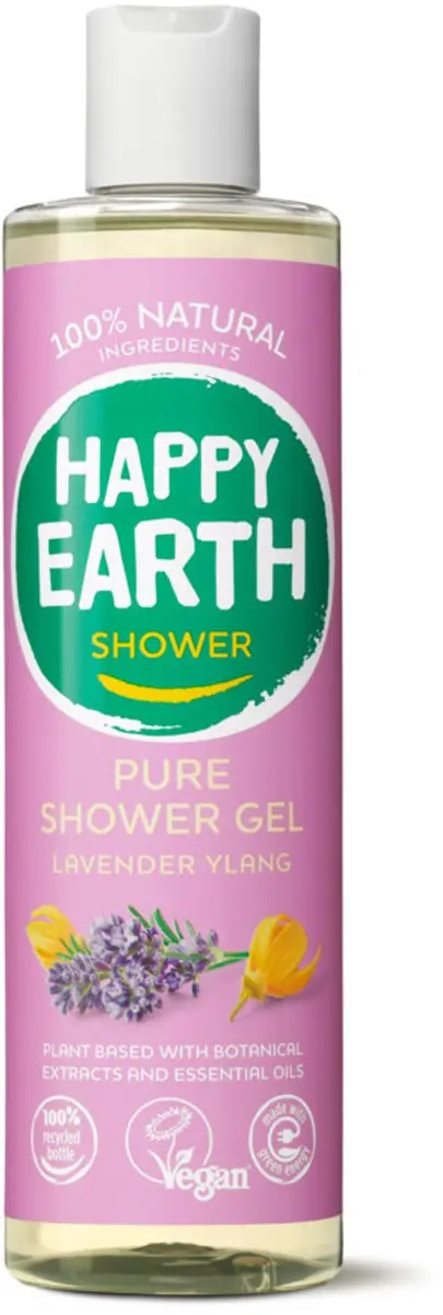 Happy Earth Douchegel Lavender Ylang 300ml - 7 Stuks
