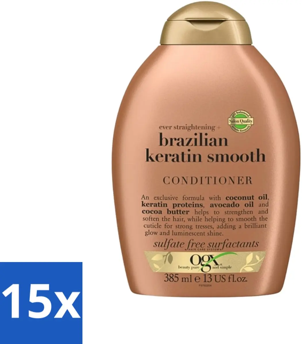 OGX Brazilian Keratin Smooth Conditioner 385ml