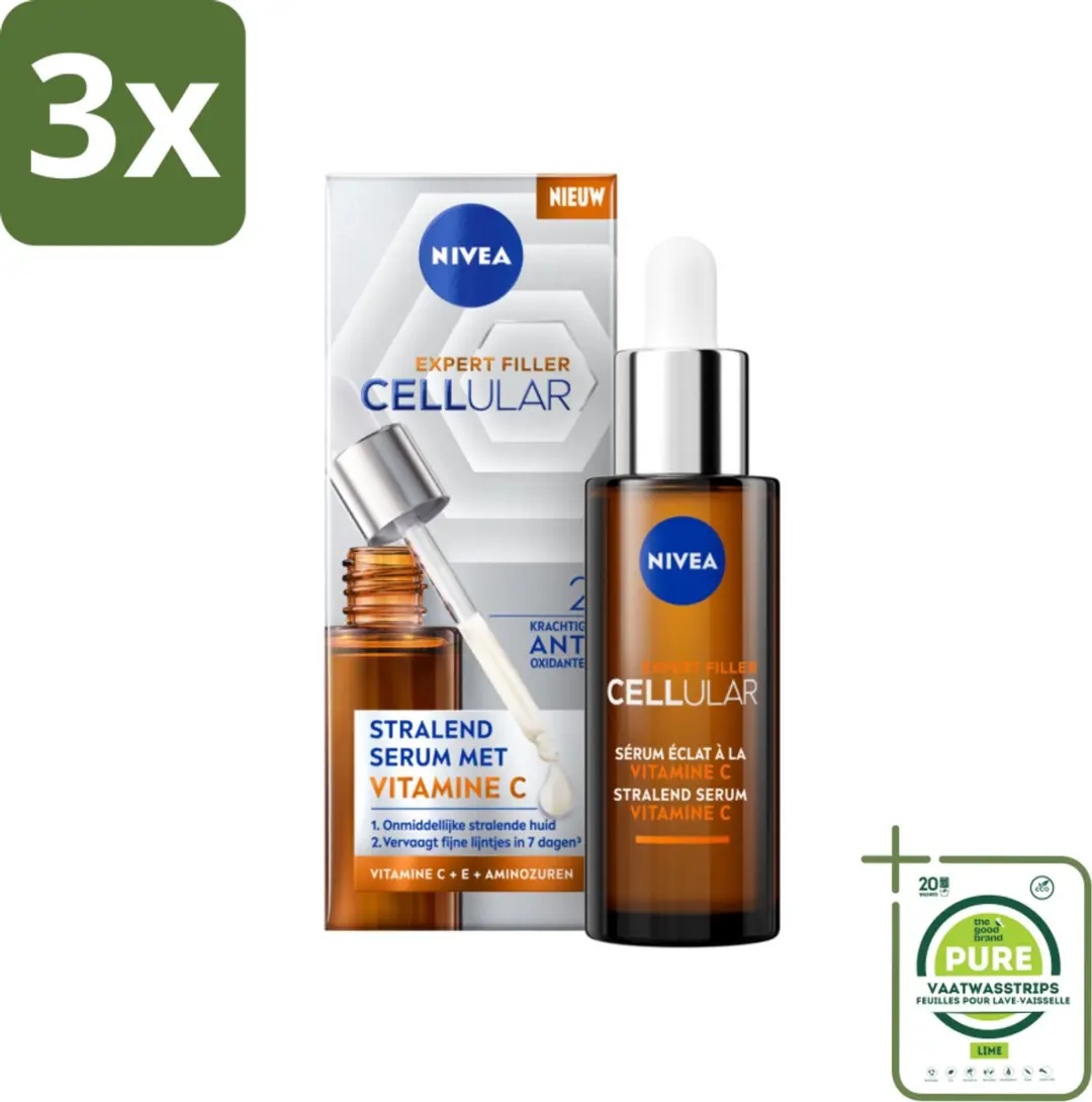 NIVEA Cellular Expert Filler Vitamine C Serum 30ml - 3 Stuks