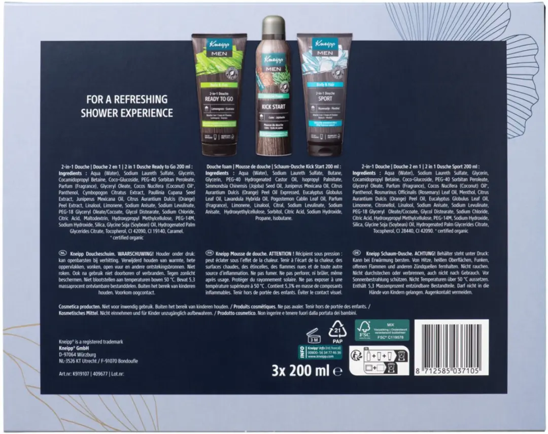 Kneipp Men Collection Luxe Geschenkset - 6 Stuks