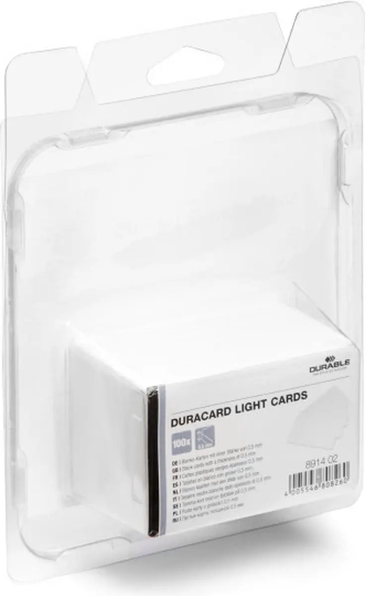 Durable 891402 Blanco Plastic Kaarten
