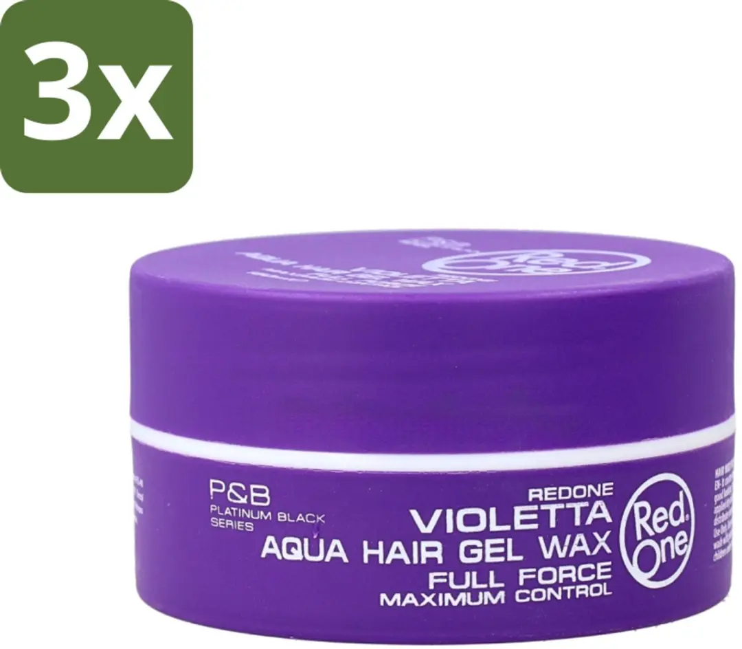 Red One Quicksilver Haarwax 450ml - 3 Stuks