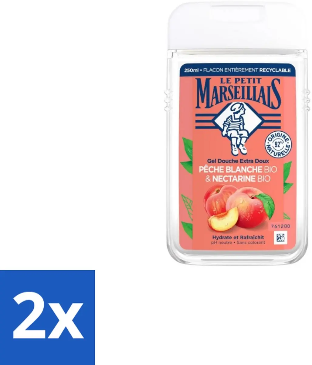 Le Petit Marseillais Douchegel Pêche Blanche & Nectarine Bio 250ml