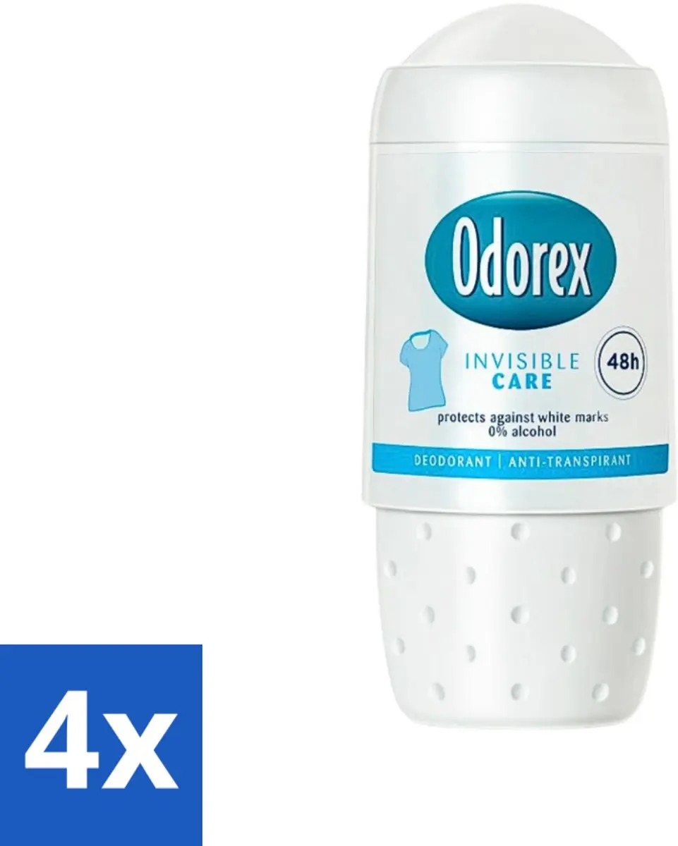 Odorex Deodorant Roller Invisible Care 50ml - 200ml (4x50ml)