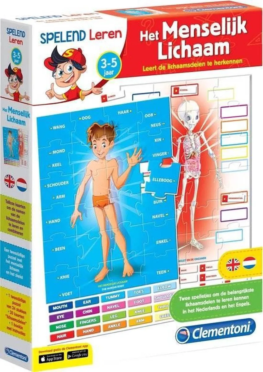 Clementoni Het Menselijk Lichaam Puzzel 24 Stuks - Multi kleur