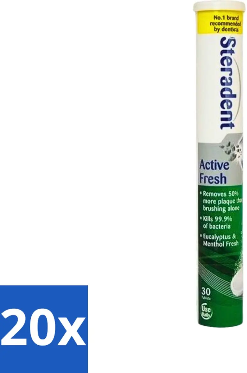 Steradent Active Fresh Reinigingstabletten 30 Stuks