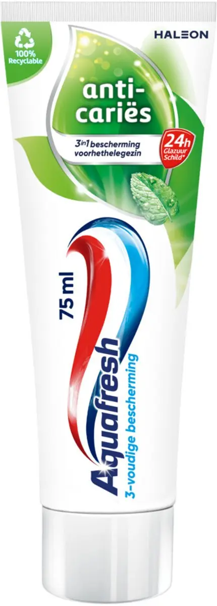 Aquafresh Anti-Caries Tandpasta 75ml - 3 Stuks