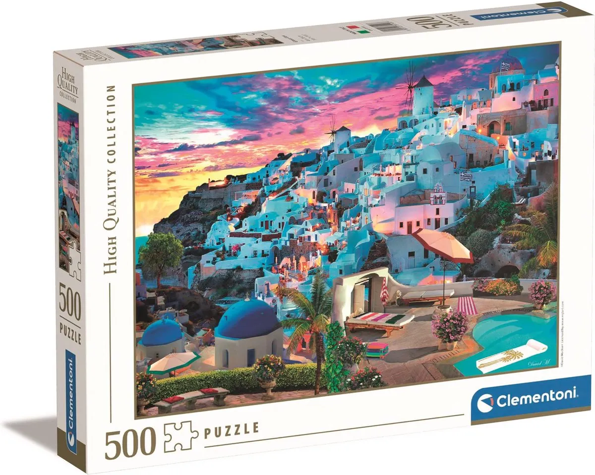 Clementoni Greece View Puzzel 500 Stukjes - Multicolor