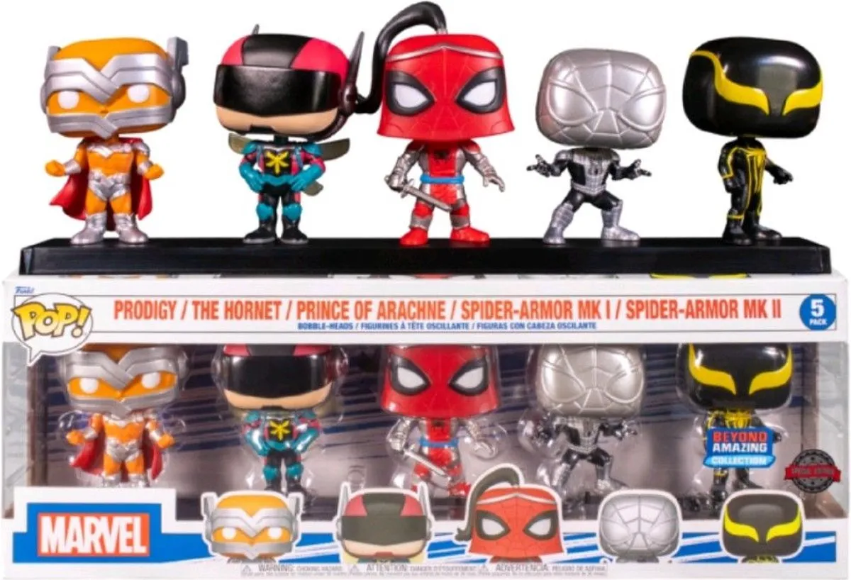 Funko SpiderMan POP! 5-Pack Year Of The Spider - 9cm - Multicolor