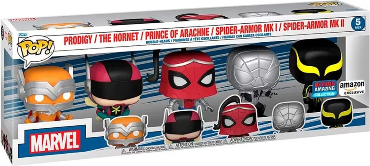 Funko SpiderMan POP! 5-Pack Year Of The Spider - 9cm - Multicolor