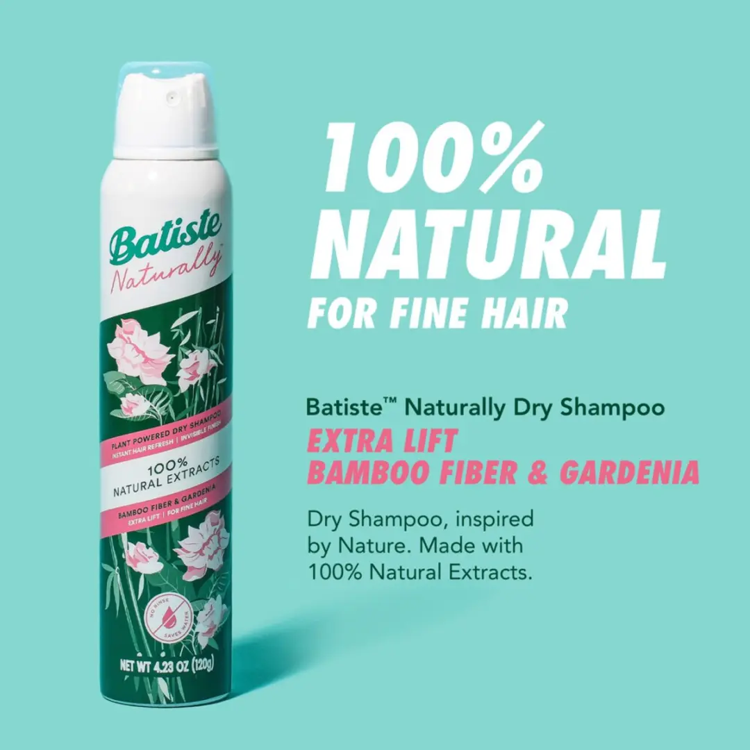 Batiste Naturally Bamboo Fibre & Gardenia Droogshampoo 200ml - 25 Stuks