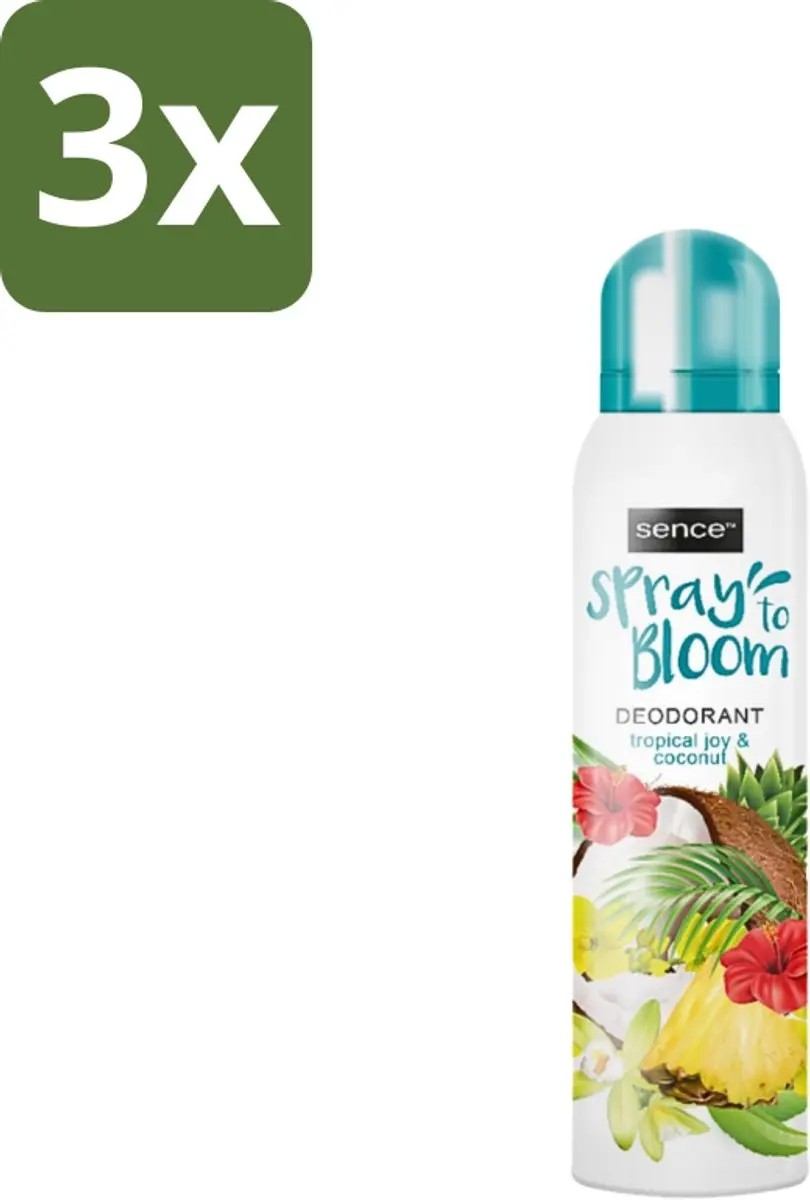 Sence Tropical Joy & Coconut Deodorant 150ml - 3 Stuks