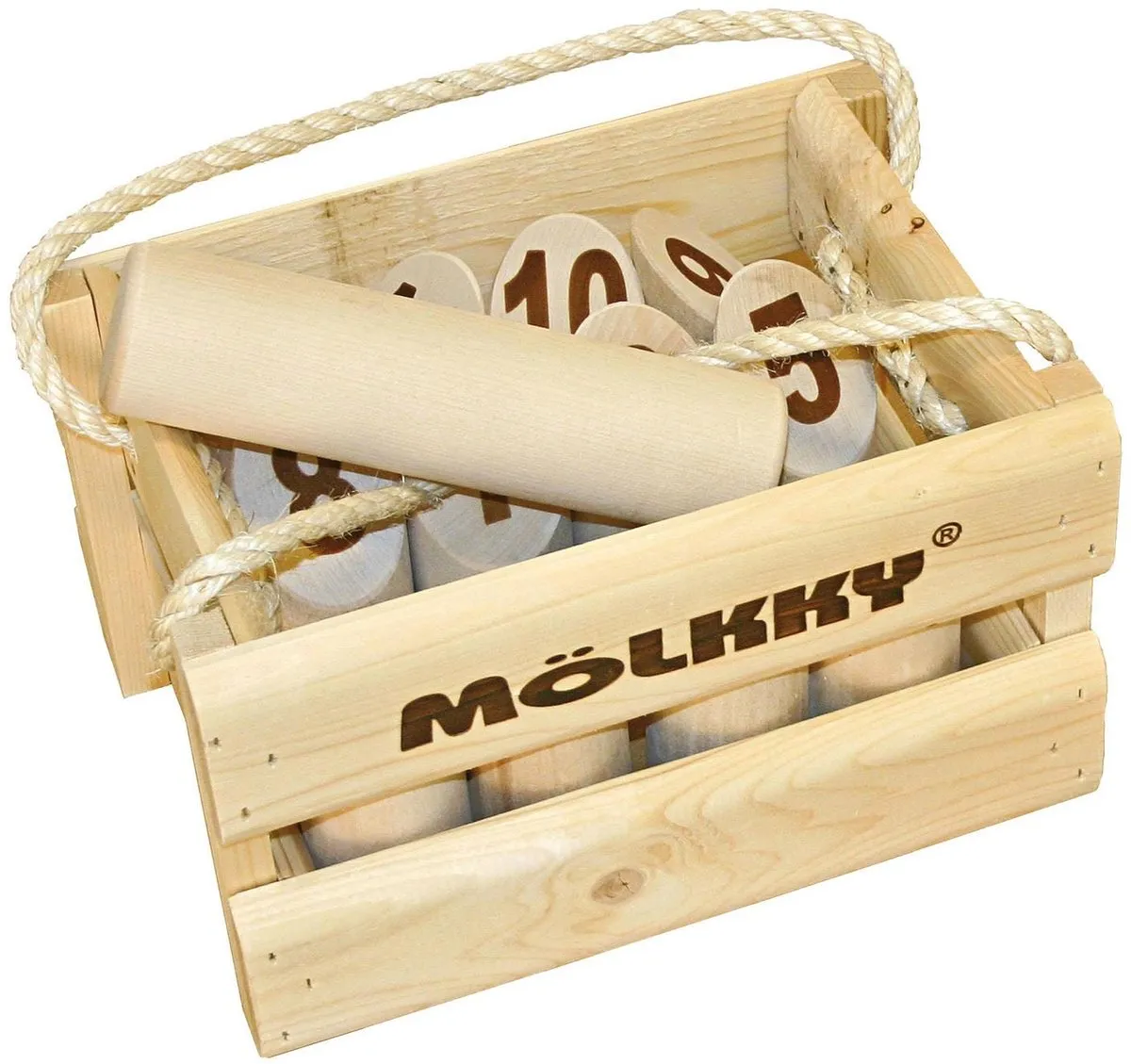 Tactic Mölkky Origineel Berkenhout Werpspel - Vangset met Draagkist - afbeelding 6 van 6