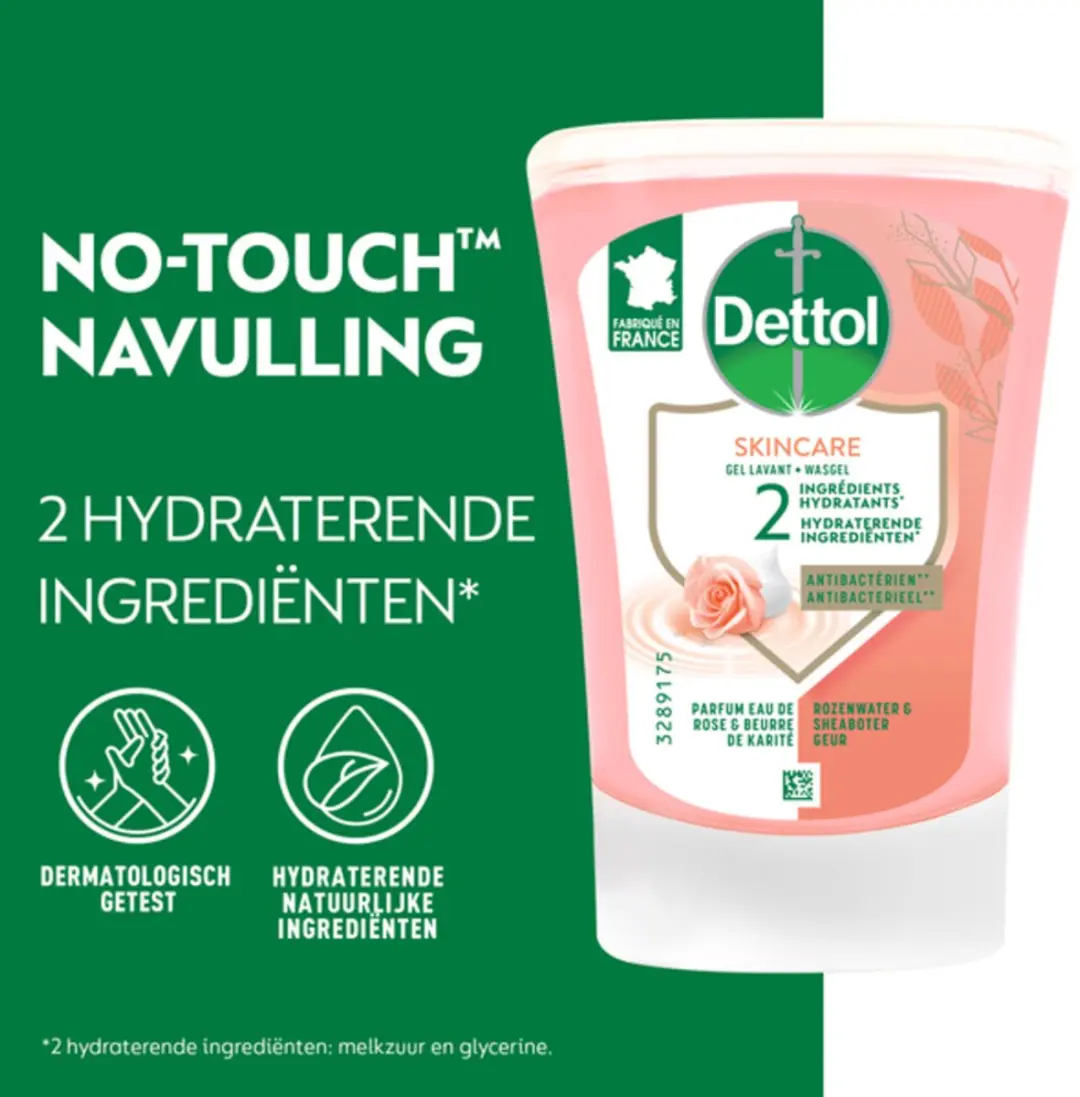 Dettol Wasgel Navulling Rozenwater & Sheaboter 250ml - 6 Stuks