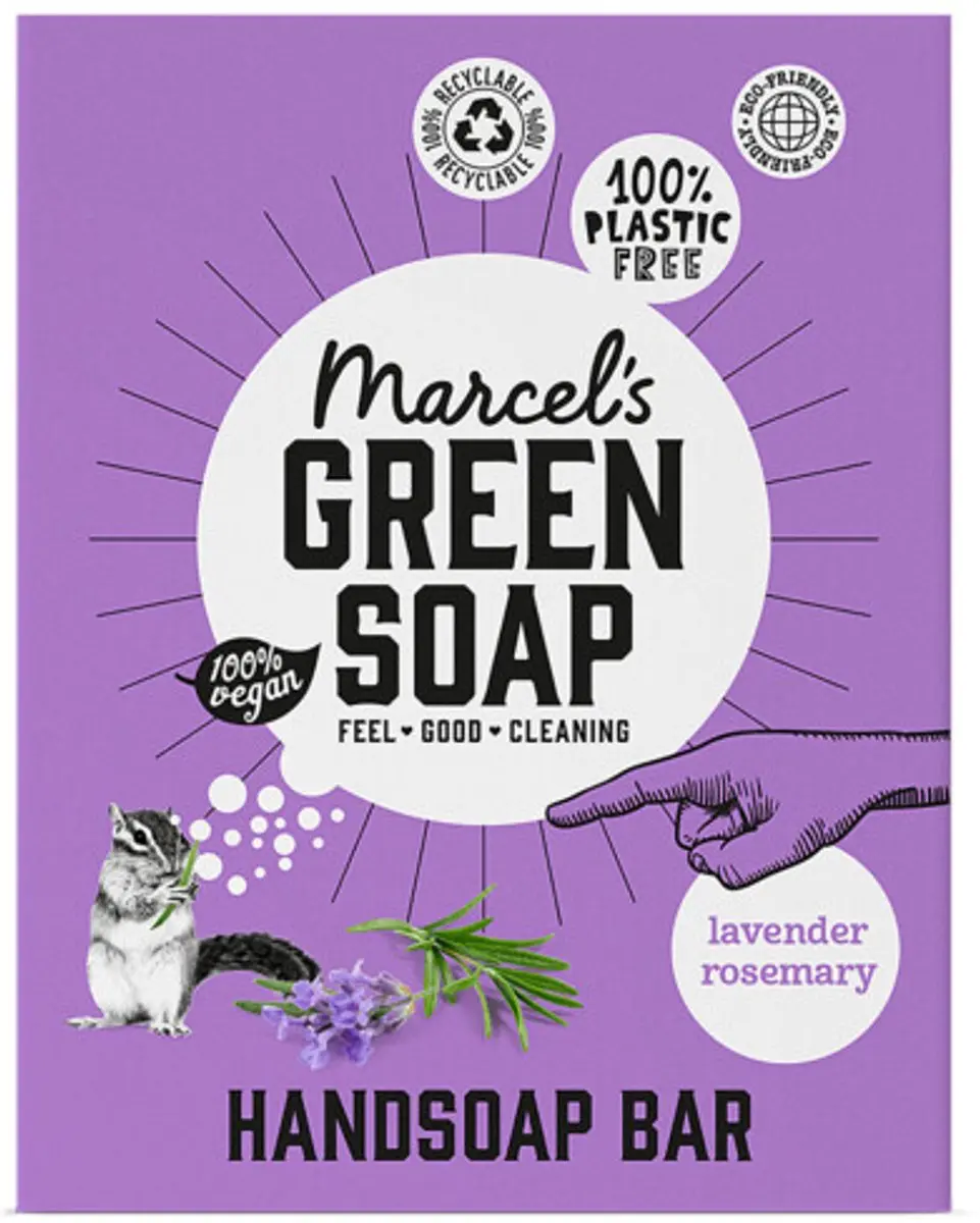 Marcel's Green Soap Handzeep Bar Lavendel & Rozemarijn - 6 Stuks