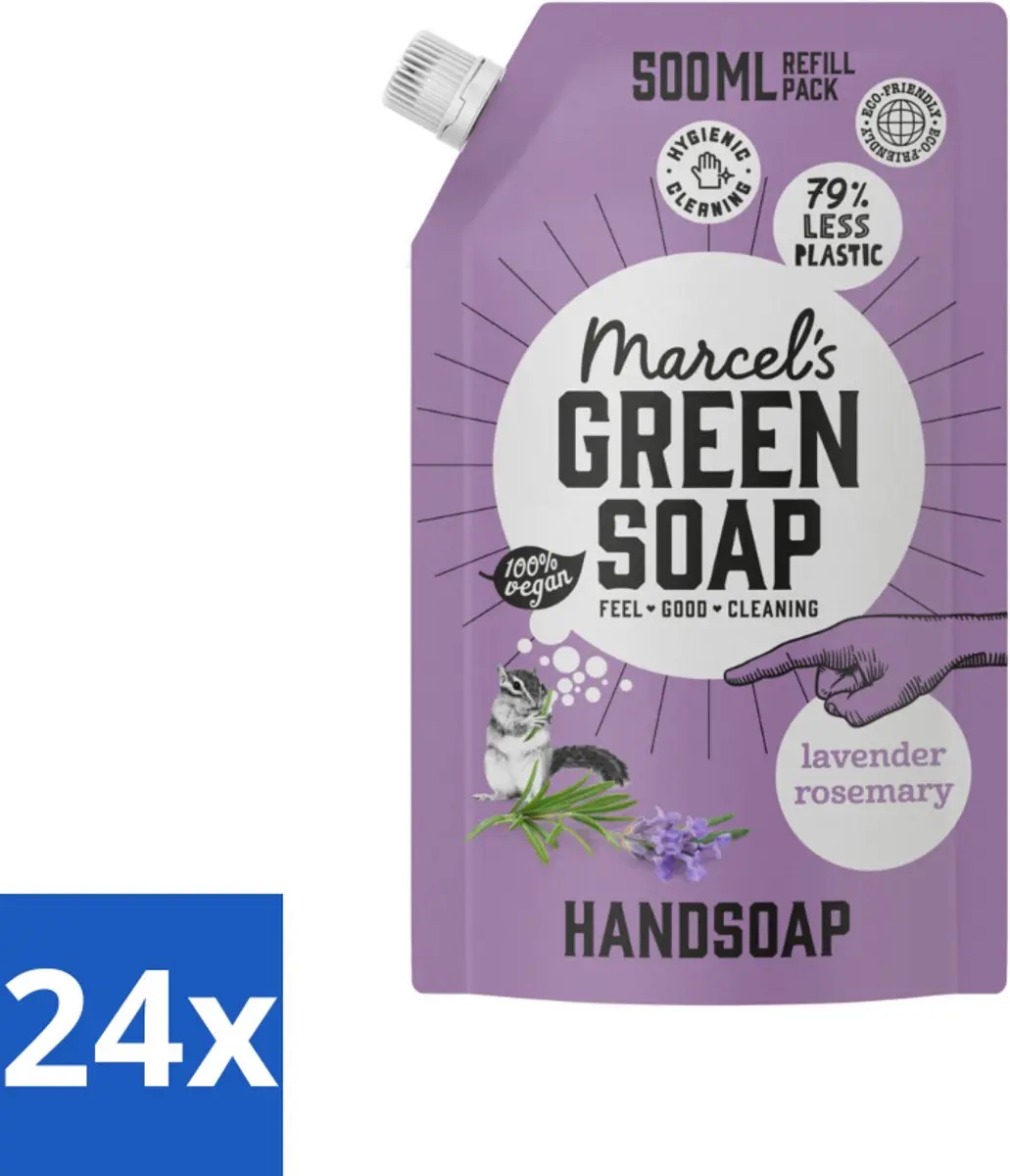 Marcel's Green Soap Handzeep Navulling Lavendel & Rozemarijn 500ml