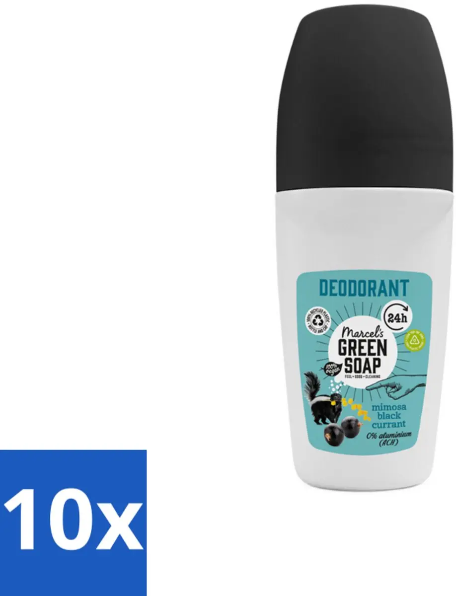 Marcel's Green Soap Deodorant Roller Mimosa & Blackcurrant 50ml