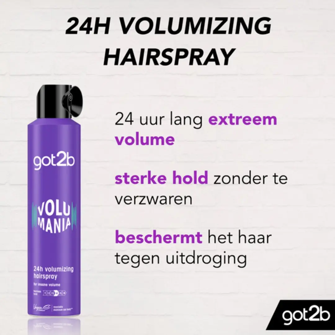 Got2B Volumania Haarspray 300ml - Bulkverpakking 25 Stuks