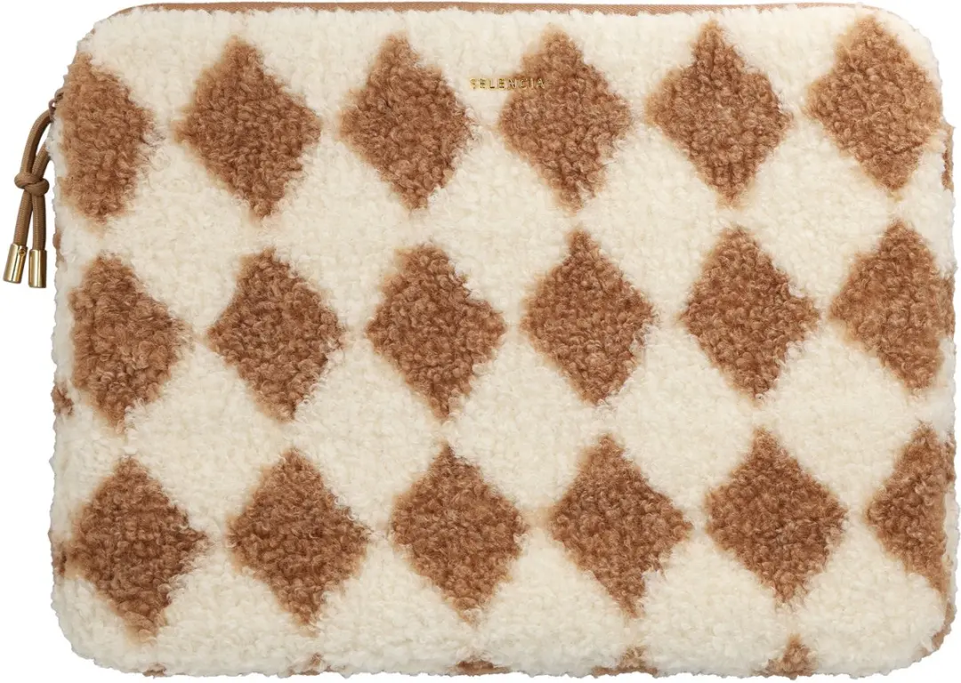 Selencia Teddy Sleeve Laptophoes 14" - Checks