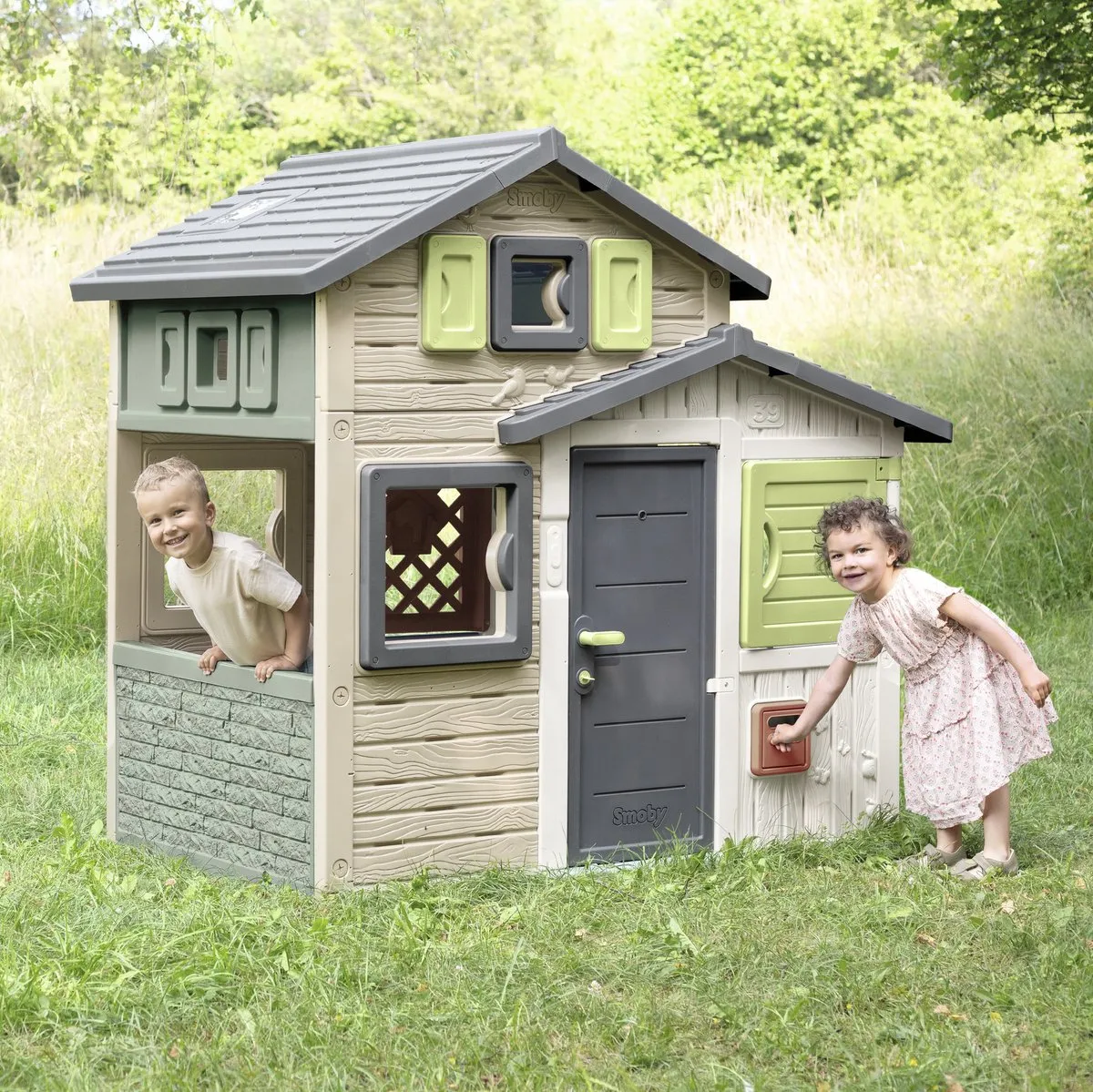 Smoby Friends House Evo Speelhuis 7600810208 - Groen/Beige/Wit/Grijs