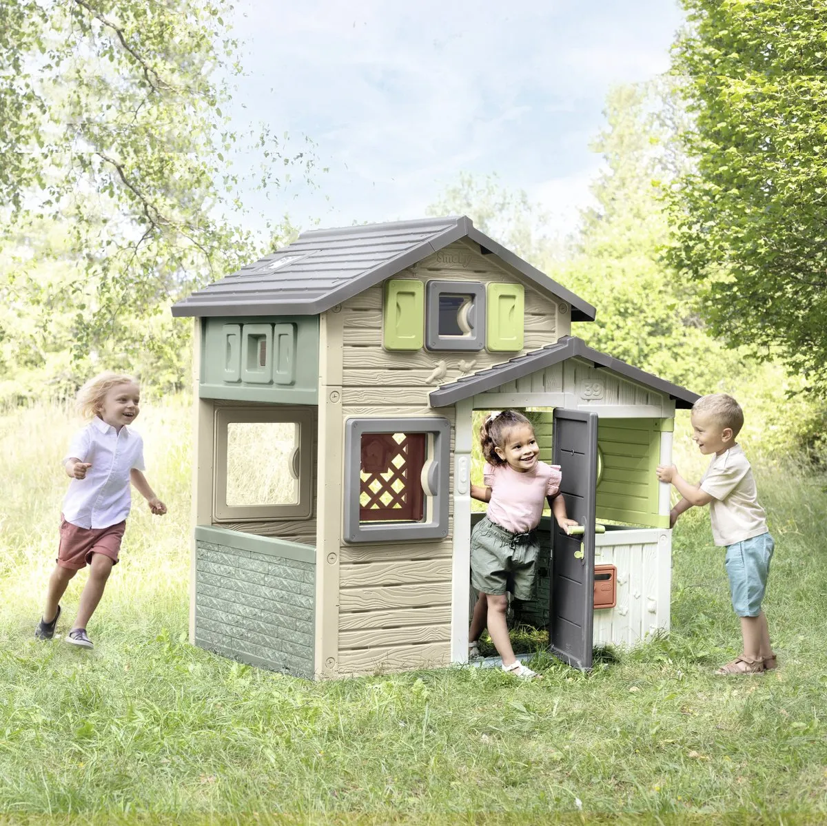 Smoby Friends House Evo Speelhuis 7600810208 - Groen/Beige/Wit/Grijs