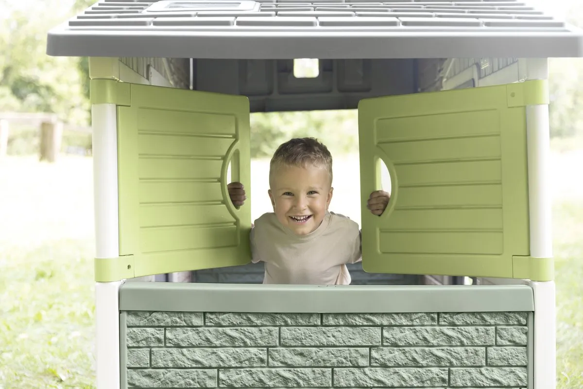 Smoby Friends House Evo Speelhuis 7600810208 - Groen/Beige/Wit/Grijs