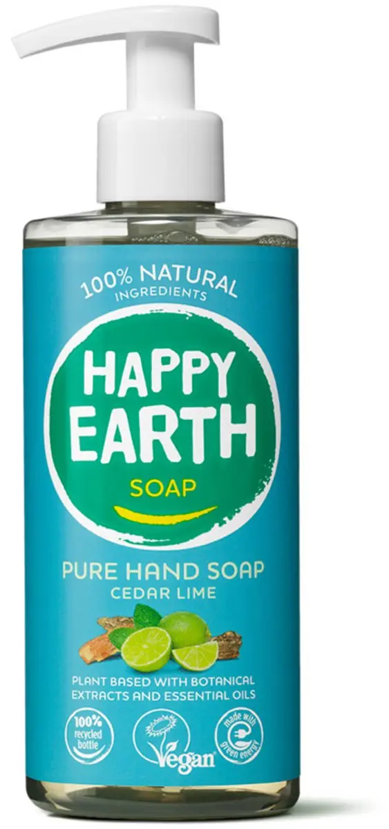 Happy Earth Cedar Lime Handzeep 300ml - 5 Stuks