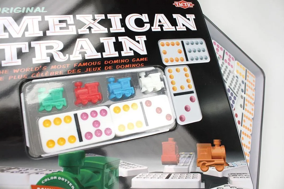 Tactic Domino Mexican Train 54005 - Bordspel - 2 tot 8 Spelers